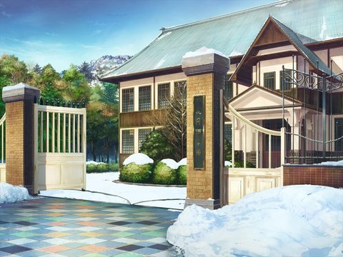 夜間瀬学園校门